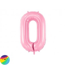 Folija balon - Številka 0 Roza barve